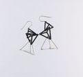 TRIANGLE - BLACK & WHITE - BWT003 3 Triangle Earrings