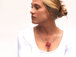 Colorful 3D Nylon Cube Pendant