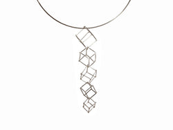 CUBE - SILVER - CU018 5 Cube Pendant