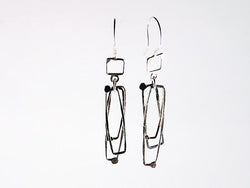 ECLIPSE SG 3 hoop earrings - Black, White, and Gold