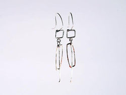 ECLIPSE SG hoop&stick earrings - White and Gold