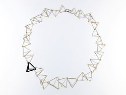 TRIANGLE - WHITE & BLACK - WBT009 24" Triangle Necklaces