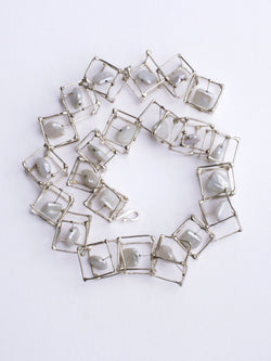 Cube & Pearl Necklace