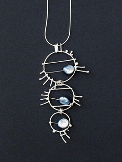 Pearl in Wheel Pendant