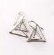 TRIANGLE - SILVER - TR002 2 Triangle Earrings