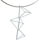 TRIANGLE - SILVER - TR017 3 Triangle Pendants