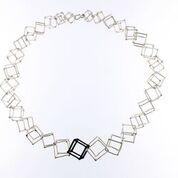 CUBE - WHITE & BLACK - WB009 24" Cube Necklaces