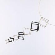 CUBE - WHITE & BLACK - WB019 7 Cube Pendant