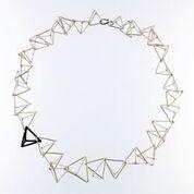 TRIANGLE - WHITE & BLACK - WBT008 20" Triangle Necklaces