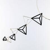 TRIANGLE - WHITE & BLACK - WBT019 7 Triangle Pendant