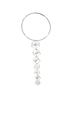 Cube & Pearl Pendant
