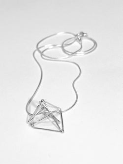 TRIANGLE - SILVER - TR016 2 Triangle Pendants