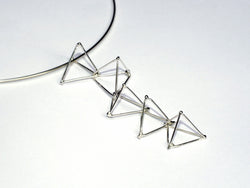 TRIANGLE - SILVER - TR018 5 Triangle Pendant